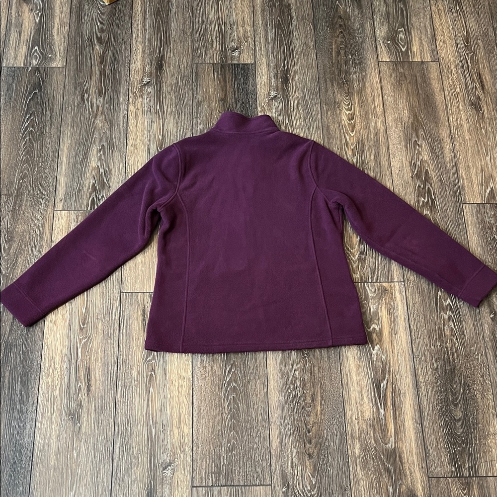 L.L. Bean Polartec Fleece Purple Jacket Zip Closure Pockets Collar Womens Medium - Picture 5 of 14